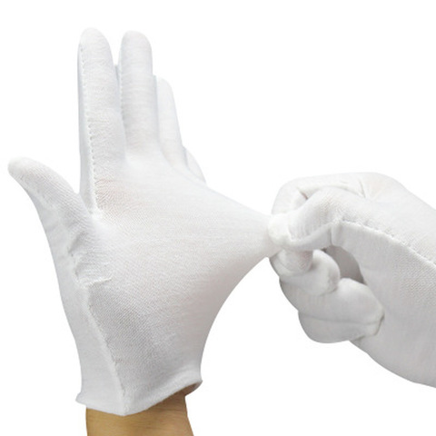 White Cotton Work Gloves for Dry Hands Handling Film SPA Gloves Ceremonial Inspection Gloves Household Cleaning Tools Gloves ► Photo 1/6