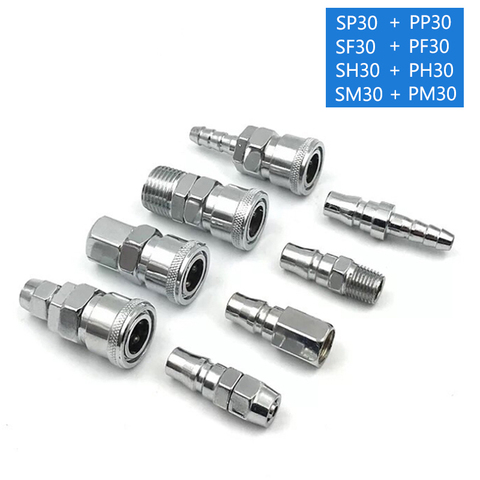 C type Quick connector PP30 SP30 PF30 SF30 PH30 SH30 PM30 SM30 Pneumatic fitting Conector del compresor de aire ► Photo 1/6