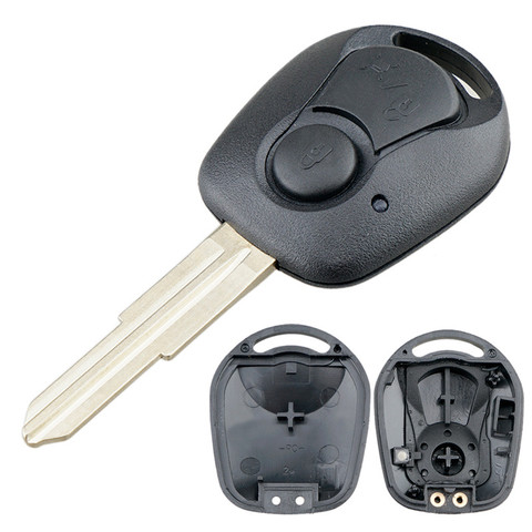 2 Buttons Car Key Fob Case Shell Replacement Remote Cover Fit for SSANGYONG ACTYON KYRON REXTON ► Photo 1/6