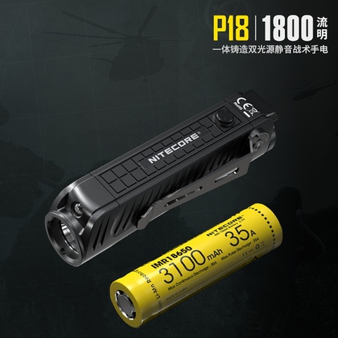 2022 NEW NITECORE P18 1800 Lumens CREE XHP35 HD LED White Red light Gear Law Enforcement Search Outdoor Camping Flashlight Torch ► Photo 1/6