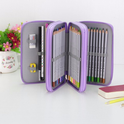 Cute Penal for School Pencil Case for Girls Boys Penalty Big Pencilcase 3 Layer 52 Holes Pen Box Stationery Cartridge Kit Bag ► Photo 1/6