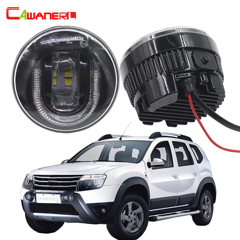 Cawanerl 2 X Car Styling LED Front Fog Light DRL Daytime Running Lamp 12V For 2012-2015 Renault Duster SUV ► Photo 1/1