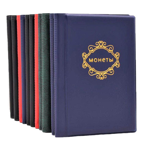 Leather Coin album 10 pages 120 pockets coin album for coins pockets tokens Commemorative Coin,medallions badges collection book ► Photo 1/6