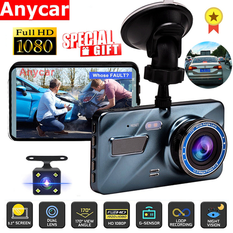 Dash Cam WIFI Car DVR Camera G-Sensor 1296P Drive Video Recorder Rear View  Dual Lens HD Cycle Dash Camera Recorder Black Box - AliExpress