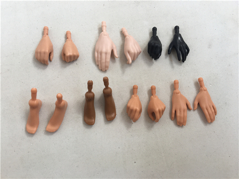 Original Doll Replacement Hands Feets for Babi Doll Multi-Joints Yoga Body Male Female Doll Accessories White Brown Black Color ► Photo 1/6