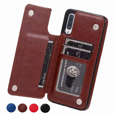 Luxury Leather Wallet Case For Samsung Galaxy A70 A70S A50 A50S A40 A30S A30 A20E A10E A10S M10 Card Slots Shockproof Flip Shell ► Photo 1/6