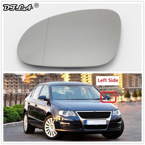 For VW Passat B6 3C R36 TDI TFSI TSI 2006 2007 2008 2009 2010 2011 Car-Styling Mirror Glass Heated Left Driver Side ► Photo 1/5