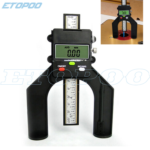 ETOPOO Digital Depth Gauge Digital Tread Depth Gauge LCD Magnetic Self Standing Aperture 80mm Hand Routers ► Photo 1/6