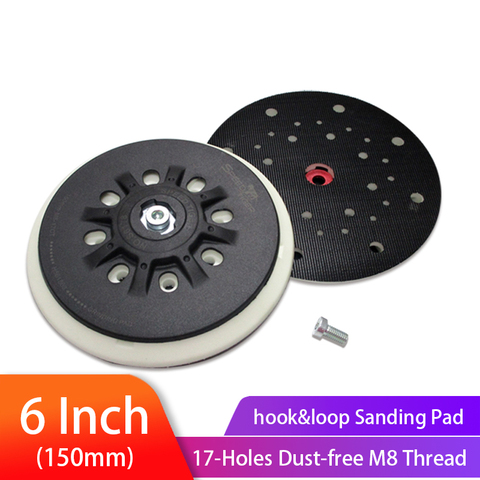 6 Inch 150mm Back-up Sanding Pad M8 Thread Multi-Hole for Hook and Loop Sanding Disc Dust Free Grinding Pads Festool Sander Pad ► Photo 1/6