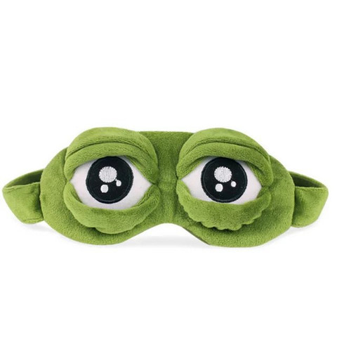 Funny Creative Pepe the Frog Sad Frog 3D Eye Mask Cover Cartoon Plush Sleeping Mask Cute Anime Gift ► Photo 1/3