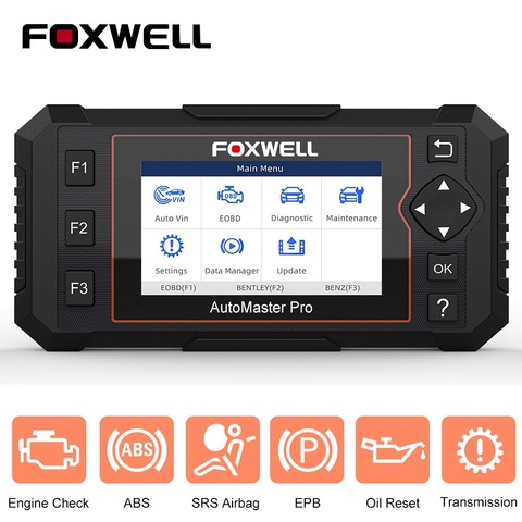 FOXWELL NT614 Elite OBD OBD2 Scanner Four System EPB Oil Service Reset OBDII Automotive Scanner Professional Car Diagnostic Tool ► Photo 1/6