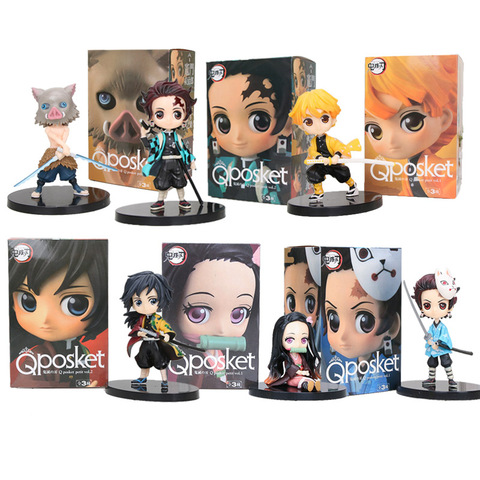 Buy Online Anime Demon Slayer Kimetsu No Yaiba Figure Q Posket Vol 2 Inosuke Hashibira Tanjirou Kamado Nezuko Tomioka Giyuu Pvc Figure Toys Alitools