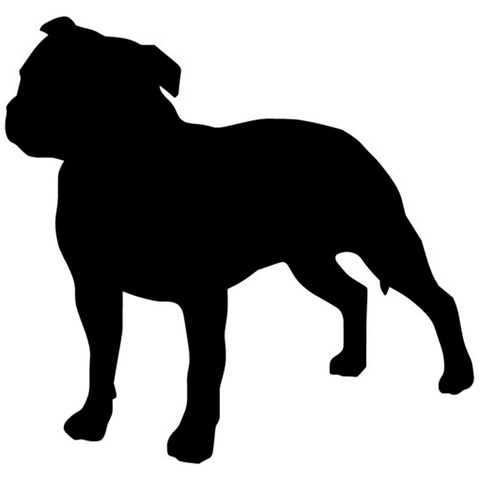 Dawasaru Staffordshire Bull Terrier Dog Car Sticker Personalized Decal Motorcycles Auto Accessories Decoration PVC,14cm*13cm ► Photo 1/2