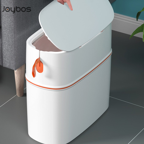 JOYBOS Waterproof Garbage Bucket Trash Can With Lid Portable Automatic Packing Living Room Bathroom Kitchen Trash Storage Box ► Photo 1/6