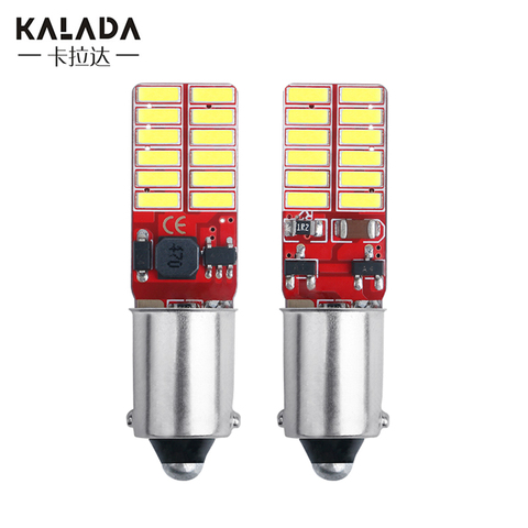 2x Canbus BA9S T4W LED Car Light Bulb T2W T3W H5W 4014smd Interior Car LED Instrument License Plate light 12V 12913 12910 12929 ► Photo 1/5