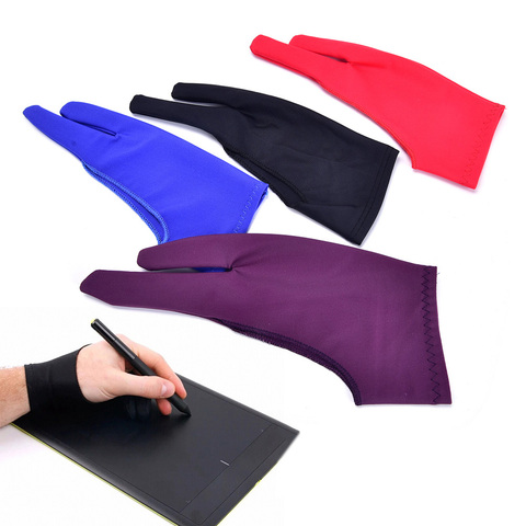 Purple 2 Finger Anti-fouling Glove,both For Right And Left Hand Artist Drawing For Any Graphics Drawing Tablet ► Photo 1/6