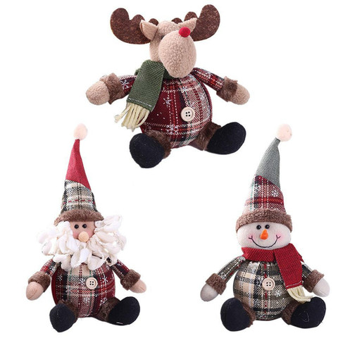 Christmas Dolls Santa Claus Snowman Elk Toys Xmas Figurines Red Xmas Tree Ornament Christmas Decorations For Home  navidad 2022 ► Photo 1/6