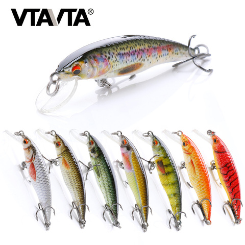 VTAVTA 50mm 2.6g Mini Minnow Wobblers Floating Fishing Lures Minnow Crankbait Artificial Hard Swimbait Fish Lure Pike Wobblers ► Photo 1/6