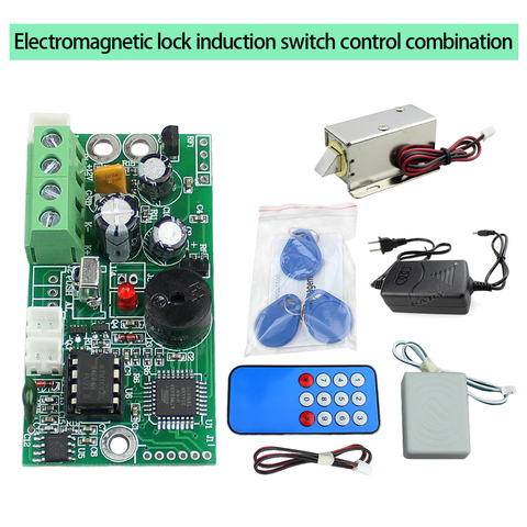 RFID embedded access control small electromagnetic lock intercom control board switch control combination EMID 125khz  card lock ► Photo 1/4