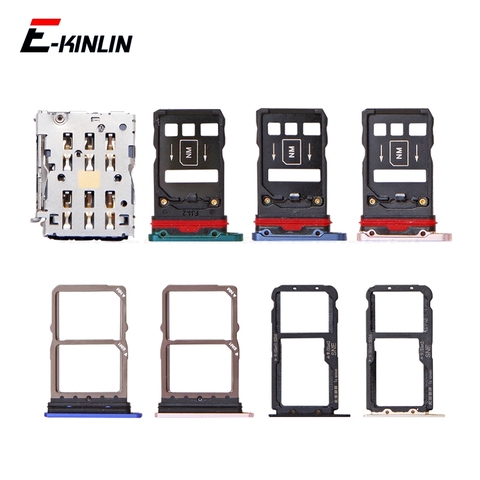 Micro SD / Sim Card Tray Socket Adapter For HuaWei Mate 20 Pro X 20X Lite Connector Holder Slot Reader Container ► Photo 1/6