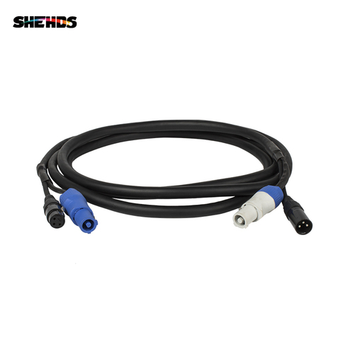3 Meters/ 2 Meters Length Combination Powercon Plug DMX Cable Power Line Lighting Accessories For Stage Wedding DJ Disco SHEHDS ► Photo 1/6