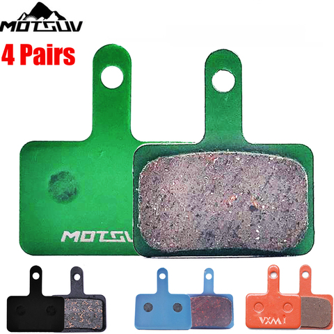 Bicycle Disc Brake Pads 4 Pairs MTB Bike Copper Semimetal Resin/ceramic/alloy Hydraulic Disc Brake Pads Bicycle Parts Replacemen ► Photo 1/6