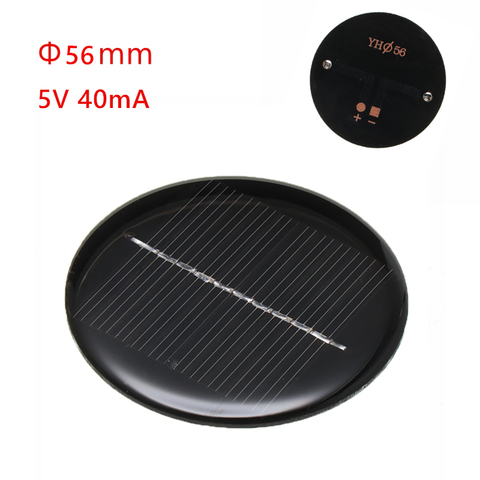 5V40mA/2V130mA Mini Polycrystalline Silicon Solar Panel Epoxy Board  Solar Panel Power DIY Solar Cell Module 56/50MM for Outdoor ► Photo 1/6