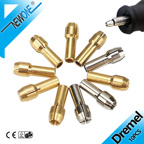 10pcs Power Tool Mini Drill Brass Collet Chuck for Dremel Rotary Tool Dremel Accessories Machine Polishing Engraver Electric ► Photo 1/6