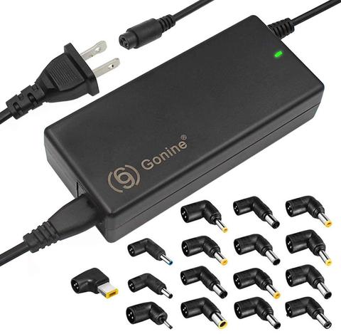 Gonine 90W AC Universal Laptop Charger,15V 16V 18.5V 19V 19.5V 20V Power Adapter for ASUS HP Dell Sony Notebook with 16 DC Jack ► Photo 1/6