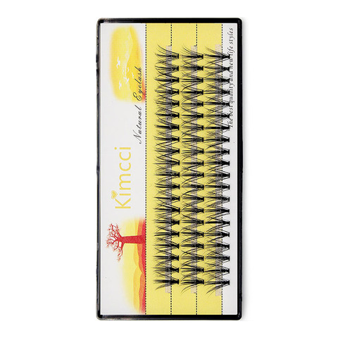 Kimcci 60 Bundles Natural 3D Eyelash Extension Russian Volume Faux Mink Eyelashes Individual 20D Cluster Lashes Makeup Cilia TOP ► Photo 1/6