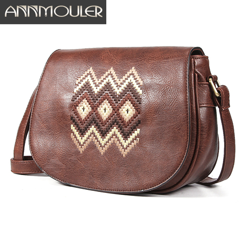Annmouler Fashion Shoulder Bag Vintage Women Handbag Purse embroidery Messenger Bag Quality Small Bag for Girls Crossbody Bag ► Photo 1/6