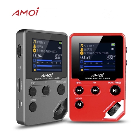 Amoi C10 Hifi MP3 Music Player HD Lossless Mini Sports jogging DAC radio FM TF DSD Ebook stereo Recorder trackwheel walkman ► Photo 1/6