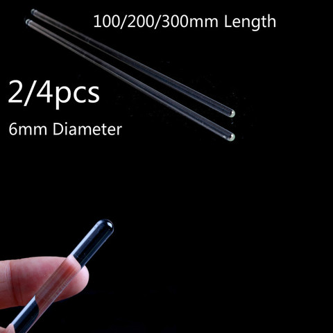 2/4pcs Lab Glass Stirring Rods Tools 100/200/300mm Length Borosilicate High Resistant Stirrer For Chemistry Lab 6mm Diameter ► Photo 1/6