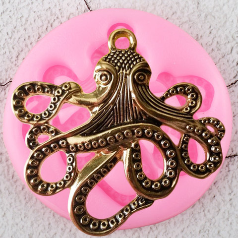 Octopus Squid Silicone Molds Sea Animals Fondant Mold Cake Decorating Tools Jewelry Polymer Clay Candy Chocolate Gumpaste Moulds ► Photo 1/6
