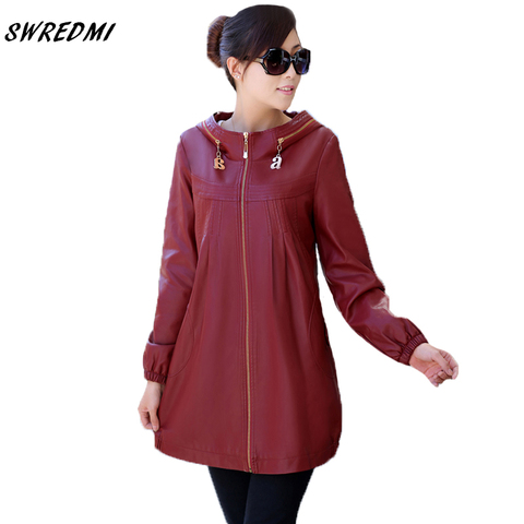 Hot-selling womens leather jacket 2022 ladies plus size XL-XXXXL-5XL leather clothes woman autumn and wither female jacket coat ► Photo 1/2