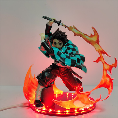 Kimetsu no Yaiba Kamado Tanijirou Action Figures 3D Fire Blade Sword Effect Demon Slayer PVC DIY Set Anime Figure Model Toy Doll ► Photo 1/6