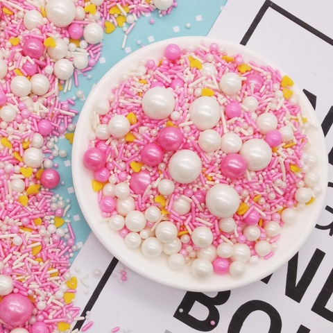 Baking Pink White Yellow Mix Edible Sprinkle For Cake Decoration Tools Sugar Baking Ice Cream Cupcake ► Photo 1/3