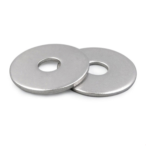 1/100X M2.5 M3 M3.5 M4 M5 M6 M8 M10 M12 M14 M16 A2-70 304 Stainless Steel Large Size Oversize Big Wider Flat Washer Plain Gasket ► Photo 1/5