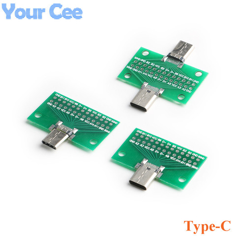 USB 3.1 Connector Type-C Adapter Plate PCB Board Female Male Head Convertor 2*13P to 2.54MM Transfer Test Board USB3.1 Module ► Photo 1/4