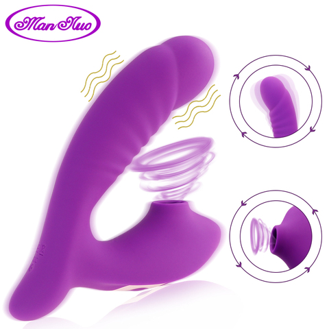 Clitoral Sucking G Spot Dildo Vibrator with 10 Powerful Modes Clit Sucker Rechargeable Clitoris Stimulator Sex Toys for Women ► Photo 1/6