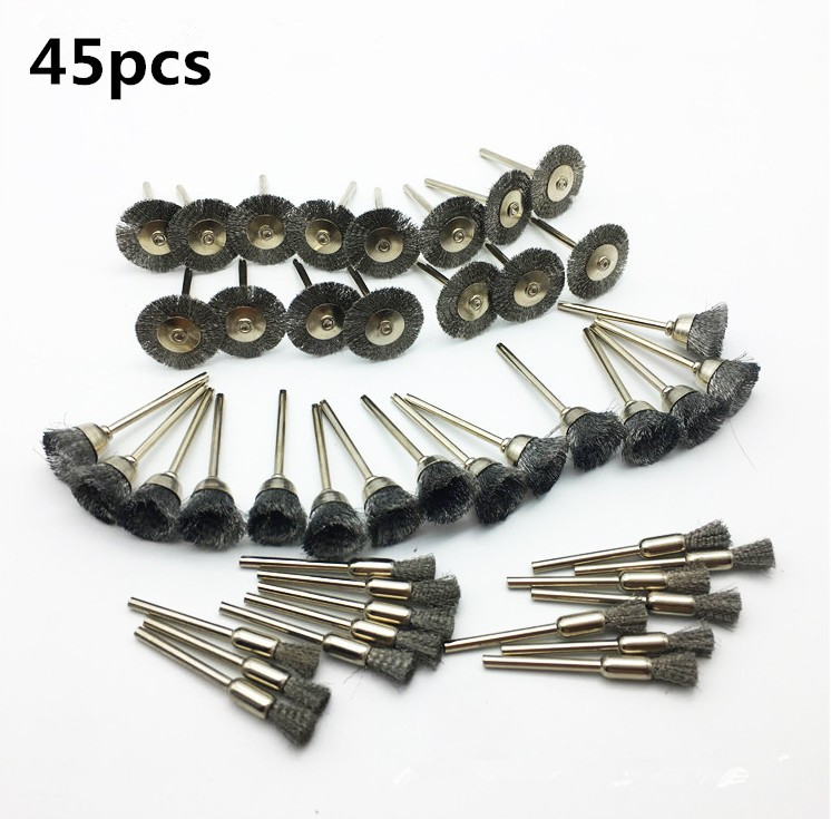 15pcs 5mm Steel Pencil Brush Accessories For Rotary Tools 1/8Inch Shank