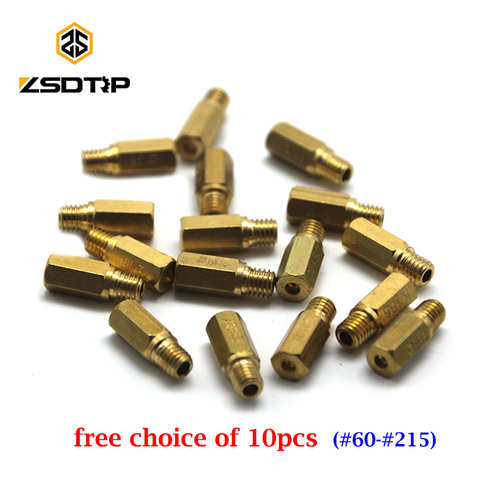 ZSDTRP 10pcs Carburetor Main Jet M5 Thread for BD CRS FCR FCR-MAX PD PE PJ PWK PWM Carbs Injector Nozzle Size 60-215 ► Photo 1/5