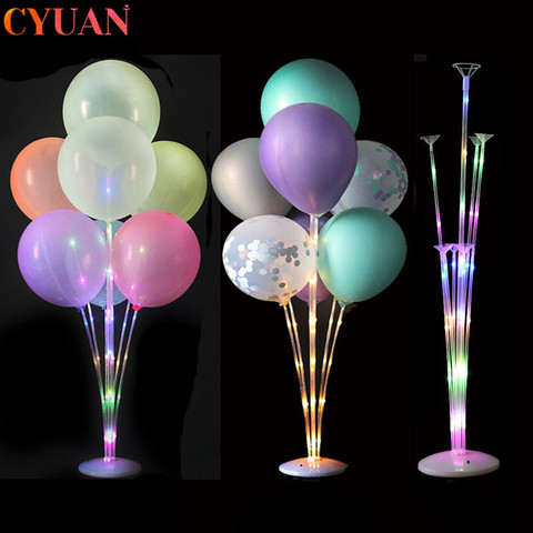 1/2set Led Light Air Balls Stand Holder Column Kids Birthday Party Balloon Stick Wedding Decor Baloon Helium Globos Adult Ballon ► Photo 1/6