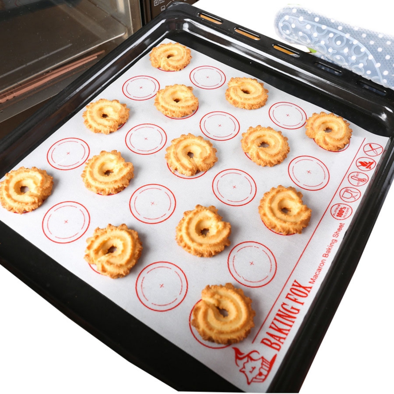 macaron cake baking pastry tools rolling dough mat silicone baking mat pad shee*
