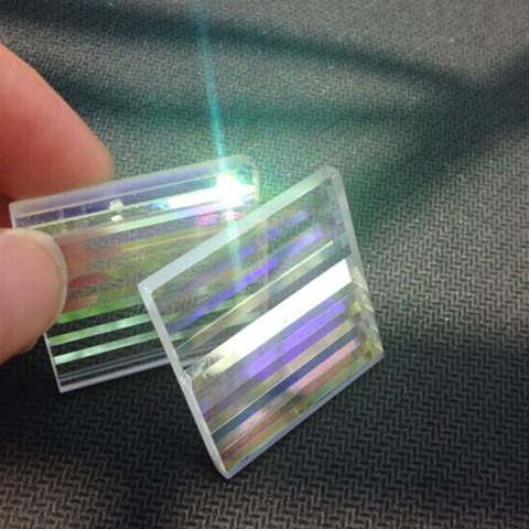 5PCS 34x30x4mm Defective Rectangle Optical Glass Dichroic Prism Sale Decoration Color Light Refraction Research ► Photo 1/6