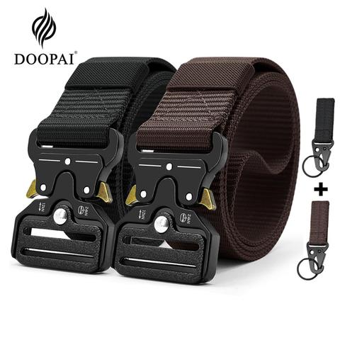DOOPAI Tactical Army men's belt Military Nylon Outdoor Police Heavy Duty Training Hunting Combat belt for men 125/135CM/Wide 3.8 ► Photo 1/6