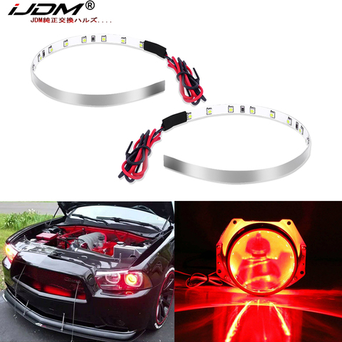 iJDM 15SMD High Power LED Demon Eye Halo Ring Kit for Car Motorcycle Headlight Projectors or Aftermarket Retrofit Projector Lens ► Photo 1/6