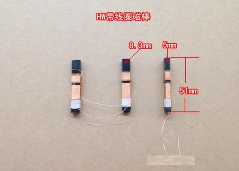 Antenna magnetic rod Radio ferrite antenna magnetic rod diameter 8.3x length 51mm with coil magnetic rod ► Photo 1/1