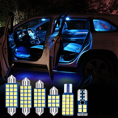 7Pcs LED Bulbs Car interior lights Kit For Toyota Corolla 2014 2015 2016 2017 2022 Dome Reading Mirror Makeup Lights Trunk Lamps ► Photo 1/6