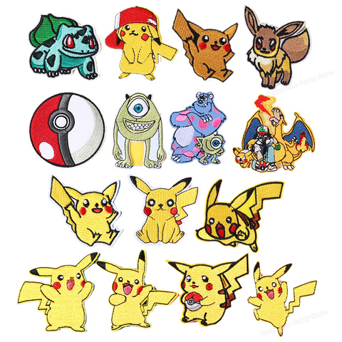 Pokemon Clothes Patches Pikachu Bulbasaur Charizard Iron Patches Heat  Transfer Embroidered Applique Anime Clothing Patches - Price history &  Review | AliExpress Seller - Uniqueme Party Store 